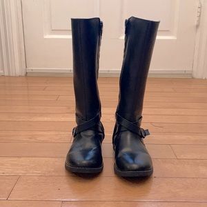 Tall black riding boots for girls